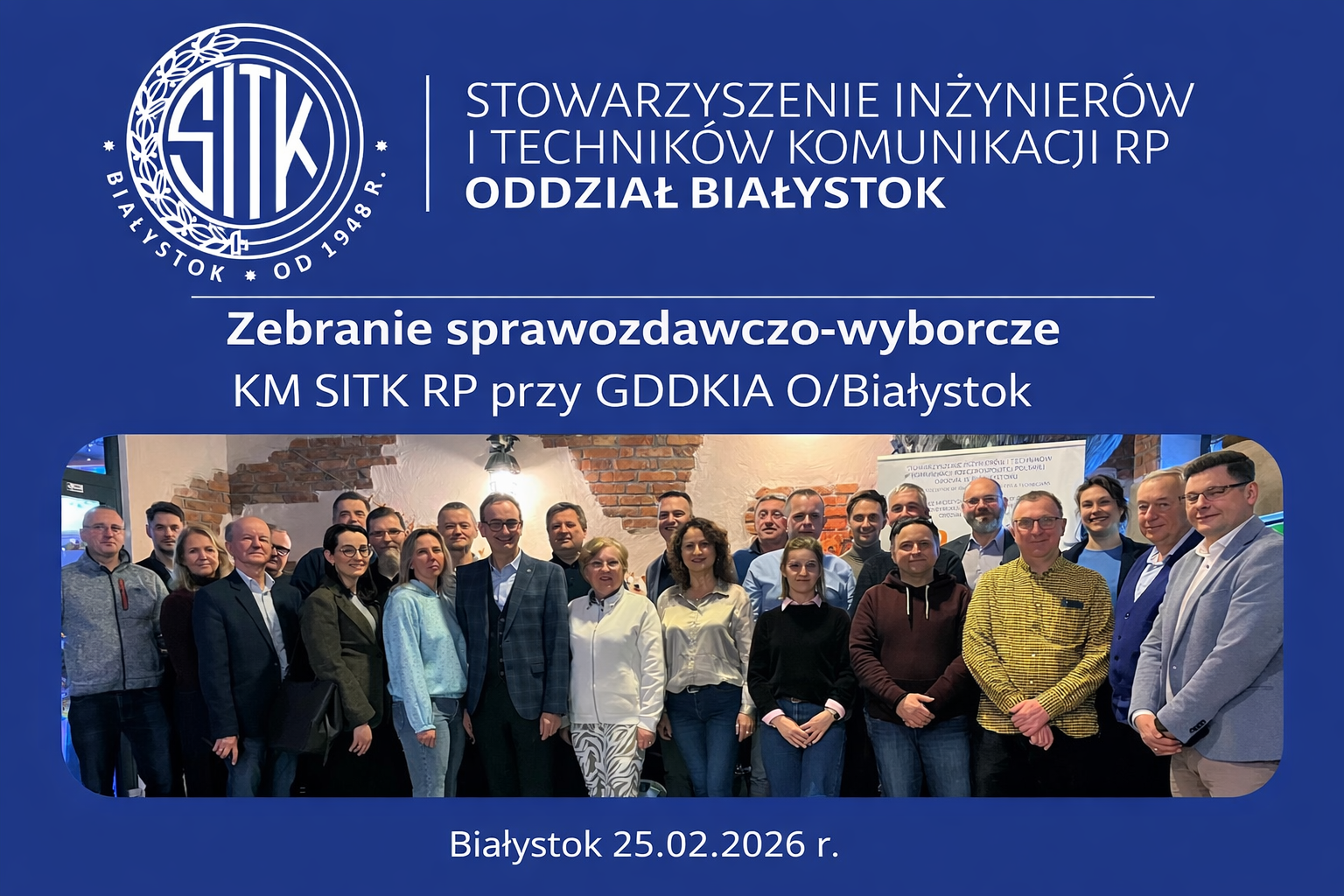 Featured image for “Relacja z zebrania sprawozdawczo-wyborczego Koła Międzyzakładowego SITK przy GDDKiA O/Białystok [25.02.2026]”