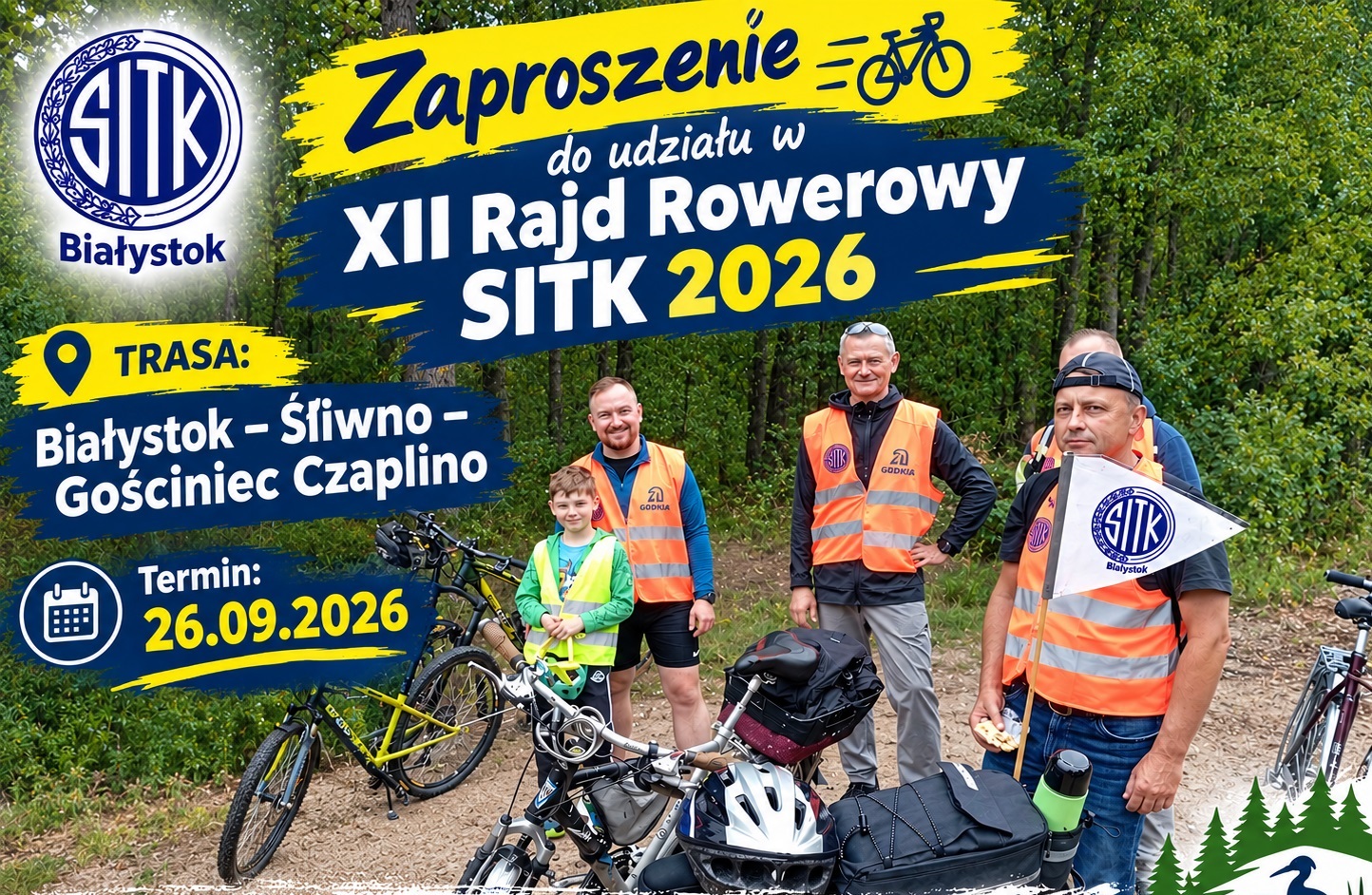 Featured image for “Zaproszenie do udziału w spotkaniu Techniczno-Integracyjnym „XII Rajd Rowerowy na odcinku Białystok – Śliwno – Czaplino” [26.09.2026]”